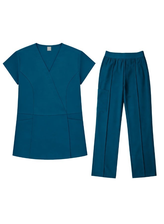 Women's Elastic Doctor Nurse Surgical Gown Work Clothes - Image 1